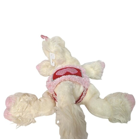 Vintage 2002 Commonwealth Valentine Unicorn Plush 18 Inch - Picture 3 of 8